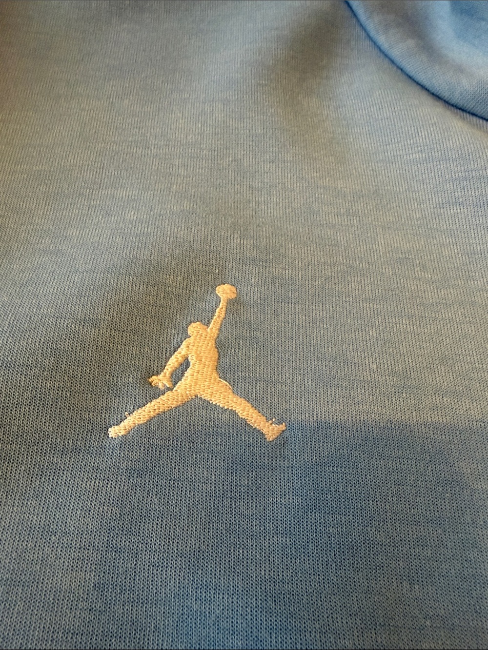 Jordan Men’s Light Blue Quarter-Zip Pullover with UNC Logo - Picture 3 of 4